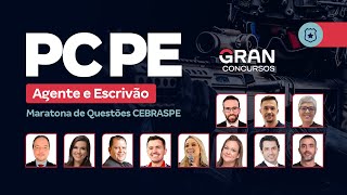 Concurso PC PE Agente e Escrivão  Maratona de Questões CEBRASPE [upl. by Anirret]