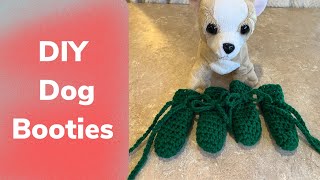 Small Crochet Dog Boots tutorial [upl. by Aliber]