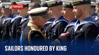 King honours sailors who played role in late Queens funeral [upl. by Feinleib12]