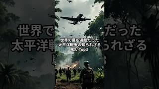 【太平洋戦争】世界で最も過酷だった太平洋戦争の知られざる戦いTop3 ショート [upl. by Affay]