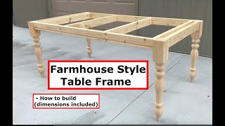 Farmhouse Table Frame Build Farmhouse Table Series 1 of 5 with Carolina Leg Company table legs [upl. by Noirrad]