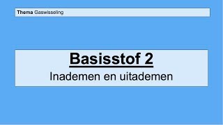 VMBO 4  Gaswisseling  Basisstof 2 Inademen en uitademen [upl. by Photina]