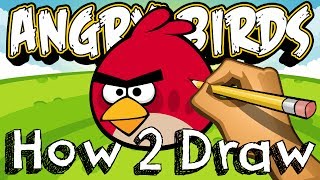 How 2 Draw Red Bird From Angry Birds  Drawing Coloring Learning  JUNIORS TOONS [upl. by Rednav]