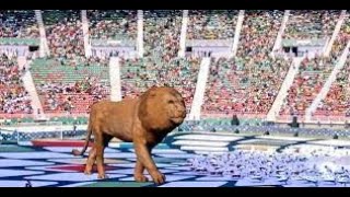 CAN 2021 Le lion 3D fait sensation à la cérémonie d’ouverture [upl. by Ardnal]