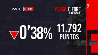 Flash cierre de mercados 25092024 [upl. by Anawik]