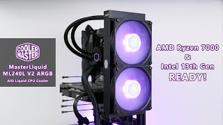 Ryzen 9000 amp Intel 14th Gen Ready Cooler Master MasterLiquid ML240L V2 ARGB AIO CPU Cooler Review [upl. by Apollo]