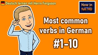 The 10 mostused verbs in German  A1A2  Beginner  Learn the most common verbs with examples [upl. by Izogn]