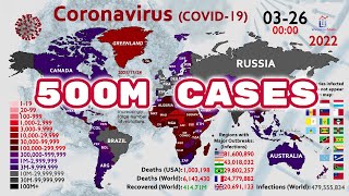 The Spread of Coronavirus Close to 500 Million Infections [upl. by Ralyat]