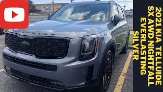 2021 Kia Telluride SX AWD Nightfall Everlasting silver [upl. by Marquez125]