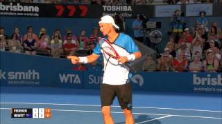 Brisbane 2014 Final Highlights Federer vs Hewitt [upl. by Mena]