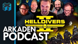 Helldivers 2  Anmeldelse  Arkaden Podcast [upl. by Skiest]