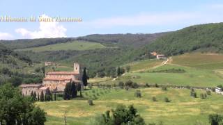 Italia  Montalcino  Abbazia SantAntimo [upl. by Eislehc519]