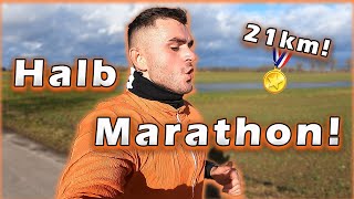 Das erste Mal einen Halbmarathon laufen  🏃🏻‍♂️Marathon Selbstexperiment 3 [upl. by Yerocal]