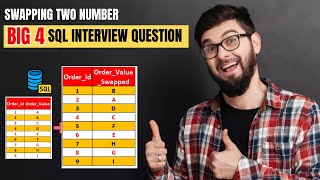 Deloitte SQL Interview Question  BIG 4  Swapping Number Zomato  Deepankar Pathak [upl. by Ecirtnom]