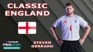 S GERRARD facestats Classic England How to create in PES 2021 [upl. by Telrats639]