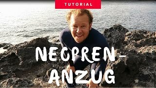 Neoprenanzug Tutorial Neoprenanzug ohne Reißverschluss richtig anziehen [upl. by Loar]