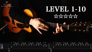 10 Levels Of Tapping Guitar ・TAB [upl. by Yrogiarc234]