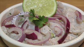 COMO HACER CEVICHE PERUANO RECETA FÁCIL [upl. by Staffard966]