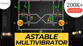 Astable Multivibrator  Unveiling the Pulse of Electronic Circuits Learnengg engineeringvideos [upl. by Lyrred722]