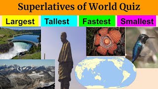 World Superlatives Quiz  Do you want to take challenge  superlative quiz gkquiz worldgk [upl. by Ardnossak]