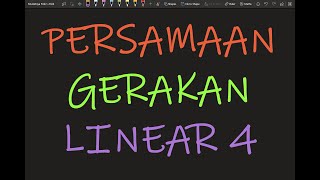 Fizik Tingkatan 4 Bab 2 KBSM Persamaan Gerakan Linear  Rumusan [upl. by Rovelli966]