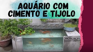 Top dica fonte de água externa de designer  Aquário com cimento e tijolo [upl. by Trey995]