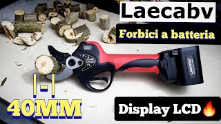 FORBICI BATTERIA DA POTATURA 40MM LAECABV LA40S  ASTA TELECOSPICA LAE03  ELECTRIC SHEARS PRUNING [upl. by Retsam]