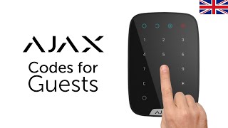 Configuration of Keyboard Codes for Guests  Ajax Alarm system [upl. by Sudoeht492]