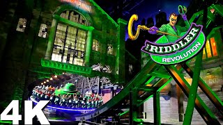 The Riddler Revolution OnRide 4K POV  Warner Bros World Abu Dhabi [upl. by Arrait190]