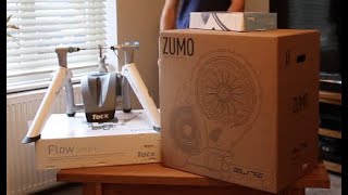 Elite Zumo Smart Turbo Trainer  Unboxing  First Thoughts  Noise Test Vs Tacx Flow T2240 [upl. by Notgnirrac]