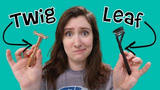 THE LEAF RAZOR VS THE TWIG RAZOR  NEW Twig Razor Review from Leaf Shave  Zero Waste Shaving [upl. by Melantha]