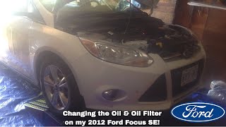 Changing the Oil amp Oil Filter on my 2012 Ford Focus SE [upl. by Boj]