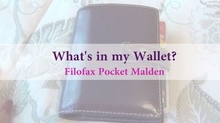 Whats in my wallet Filofax Pocket Malden [upl. by Odlo]