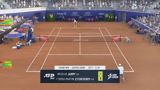 Nicolas Jarry VS Tomas Martin Etcheverry  Buenos Aires  Tennis Elbow 4 Mod XKT  Gameplay [upl. by Nollahp]