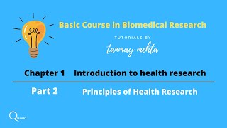 Basic course in Biomedical Research Chapter 1 Introduction to Health Research Part 2 [upl. by Nwahs]