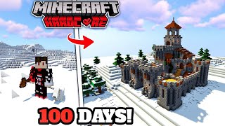 I Survived 100 days on SNOW MOUNTAIN in Minecraft Hardcore [upl. by Llehcam]