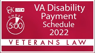 VA Disability Pay Dates for 2022 [upl. by Ltsyrk190]