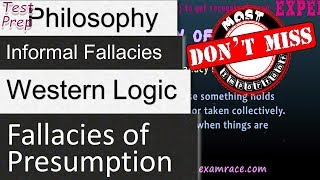 Western Logic Informal FallacyFallacy of Ambiguity amp Fallacy of Presumption Philosophy [upl. by Seraphina620]