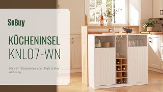 SoBuy Kücheninsel丨Sideboard丨freistehend Küchenschrank丨Bartisch丨Buffet丨KNL07WN [upl. by Gristede]