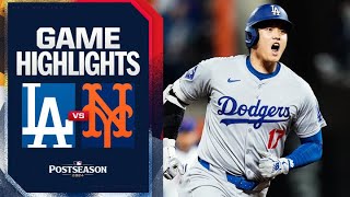 Dodgers vs Mets NLCS Game 4 Highlights 101724  MLB Highlights [upl. by Ahsakal]