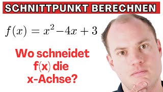 Beispiel Schnittpunkt berechnen mit xAchse [upl. by Atinihc]