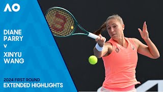 Diane Parry v Xinyu Wang Extended Highlights  Australian Open 2024 First Round [upl. by Nnyleahs]