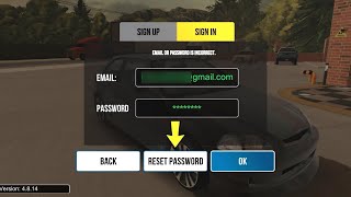 How to Reset Password in Car Parking [upl. by Rodi]