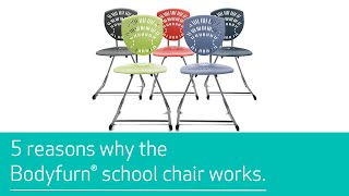 Flexible dynamic ergonomic meet the Bodyfurn® school chair [upl. by Anyar]