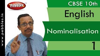 Nominalisation  EnglishWork Book  CBSE Class 10 [upl. by Anetsirhc]