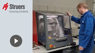 Labotom20 How to manually cut samples with cutting metal equipment [upl. by Liebowitz]