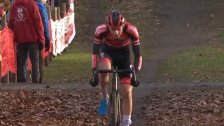 BK Veldrijden Antwerpen CyclocrossBeloftenU23 2020 MIX Toon Vandebosch [upl. by Yendroc]