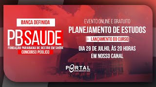 CONCURSO PB SAÚDE PLANEJAMENTO DE ESTUDOS BANCA IDECAN [upl. by Aihsyak]