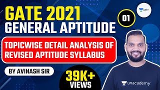 Topic Wise Detail Analysis of Revised Aptitude Syllabus  General Aptitude  Lec 1  GATEESE 2021 [upl. by Gniy]