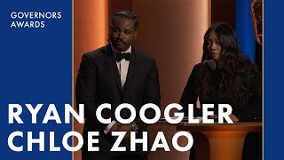 Ryan Coogler amp Chloe Zhao Honor Michelle Satter  14th Governors Awards 2024 [upl. by Kapoor]